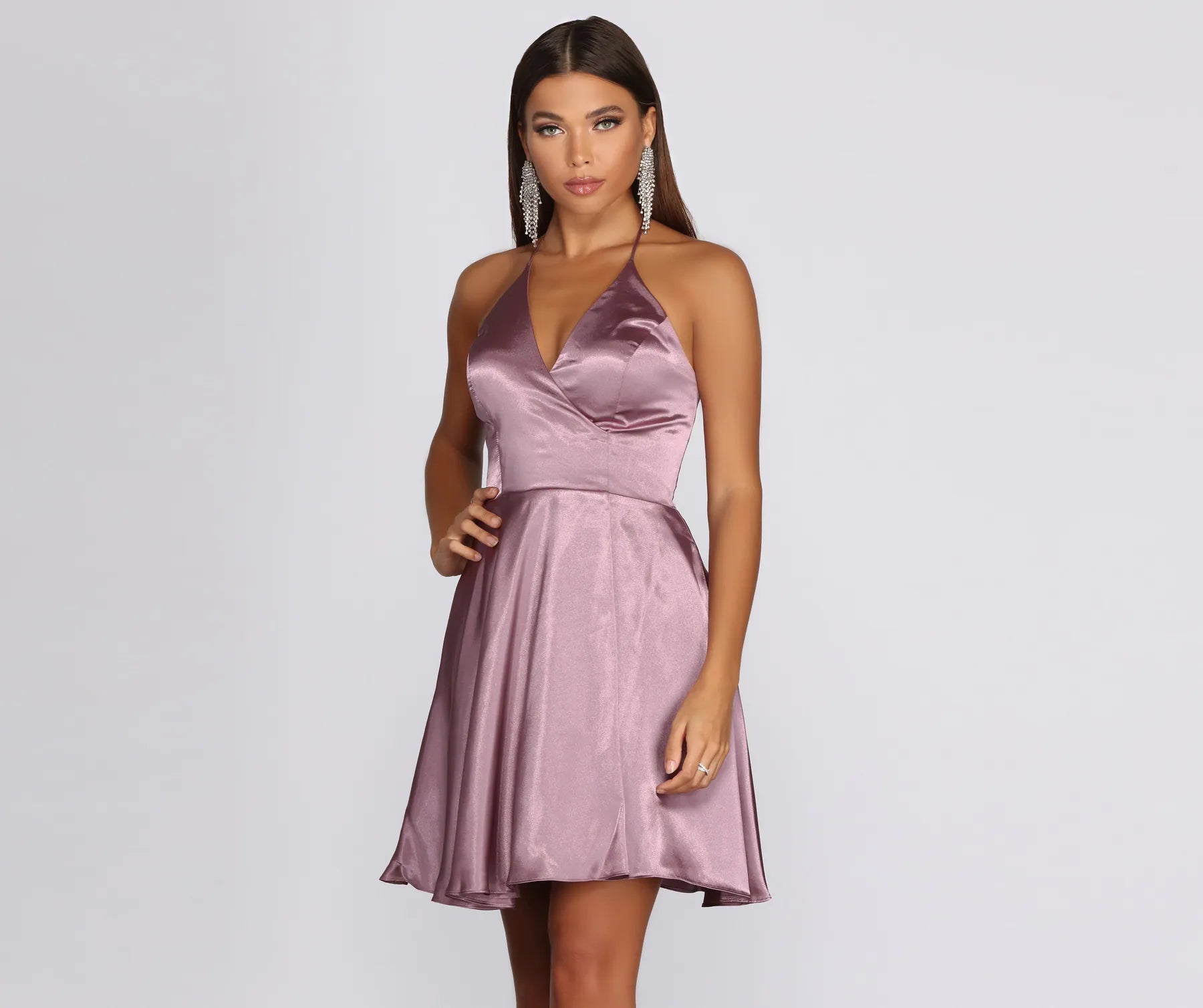 Sandy Halter Formal Dress