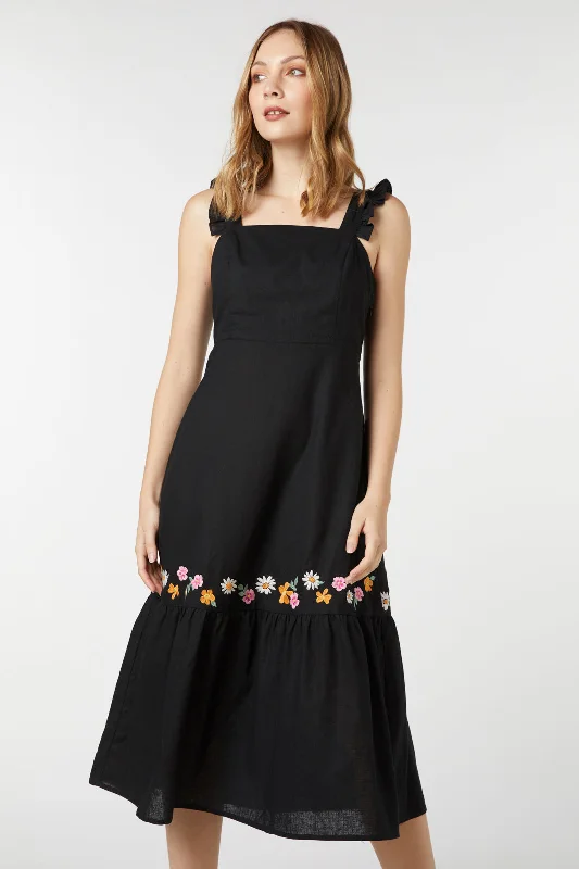 Wendy Emb Midi Dress