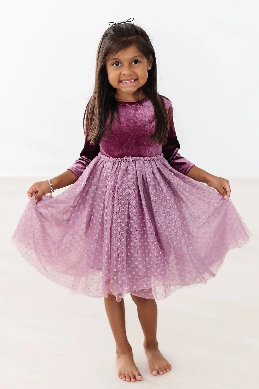 Amethyst Velvet Tutu Dress