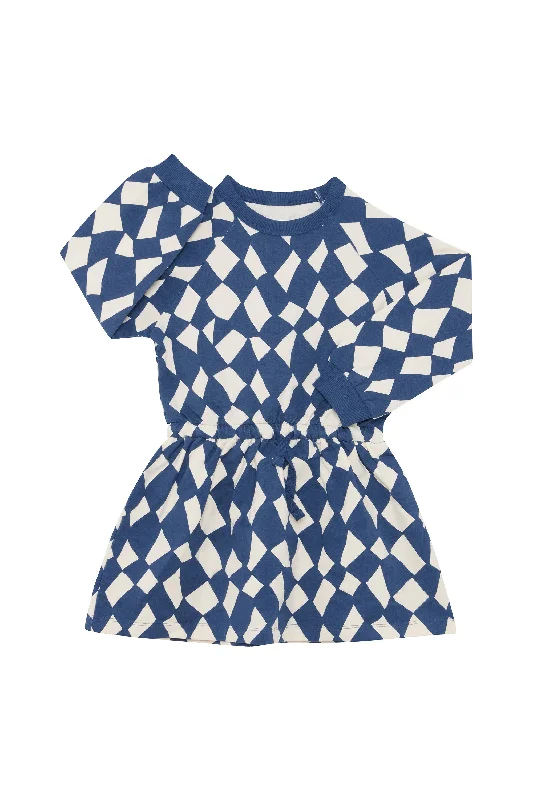 Bonds Girls Soft Threads Dress - Cubic Cascade Navy