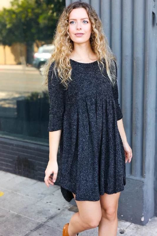 Charcoal Thick Textured Dress