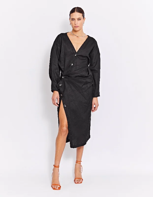 THE VITO TWIST DRESS | BLACK