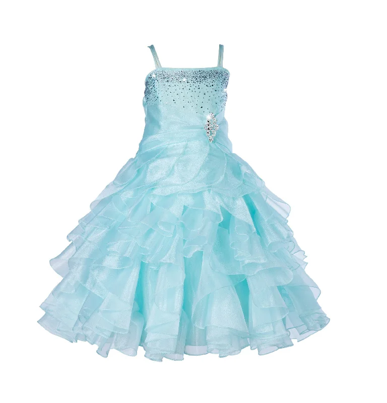 Elsa's Ice Blue Pleated Dress