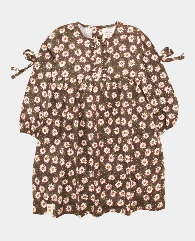 Girls L/S Printed Flannel Dress