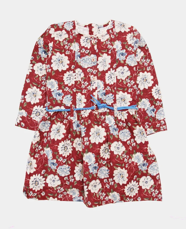 Girls L/S Printed Flannel Dress