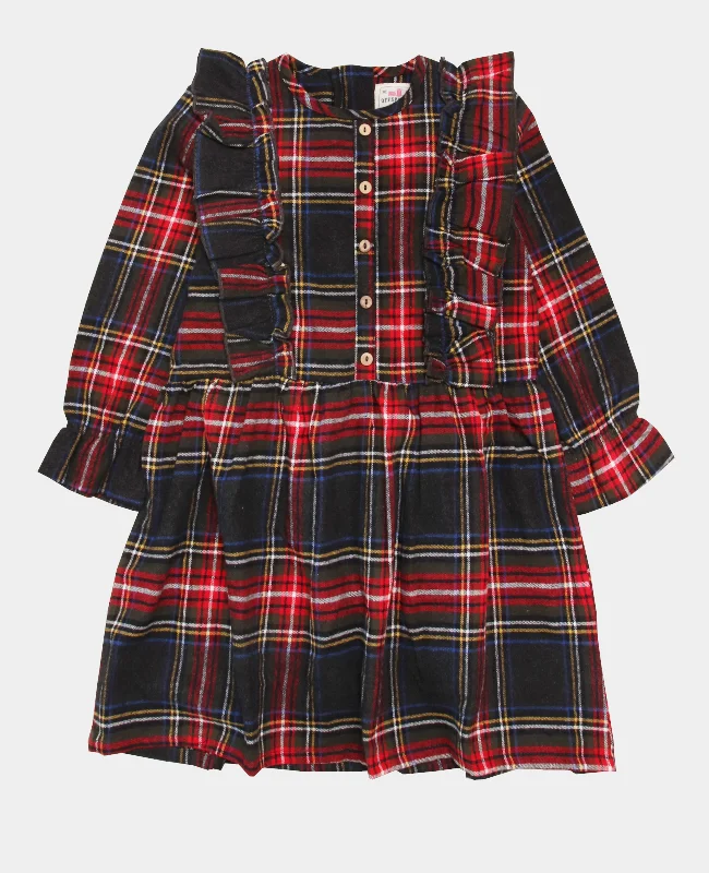 Girls Toddler Flannel L/S Dress