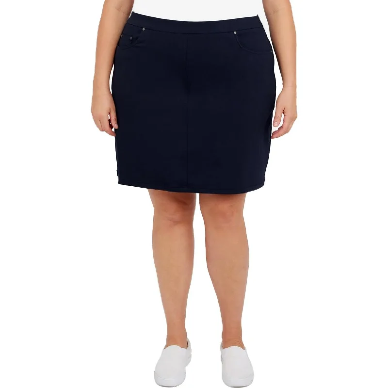 Hearts of Palm Womens Plus Stretch Pull On Skort