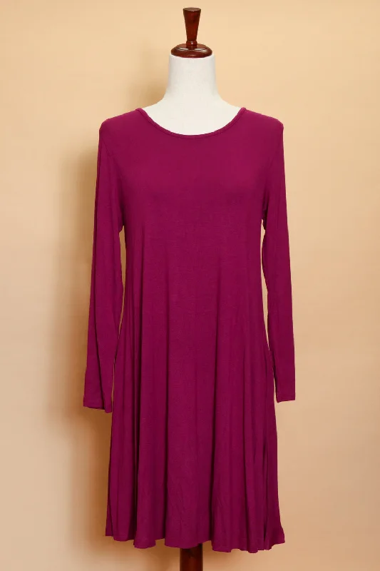 Magenta Cross Back Dress