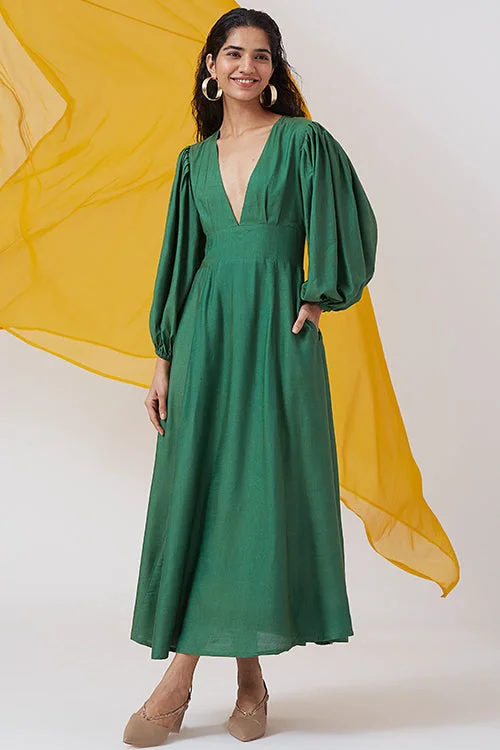 Okhai 'Understated' V-Neck Silk Blend Dress