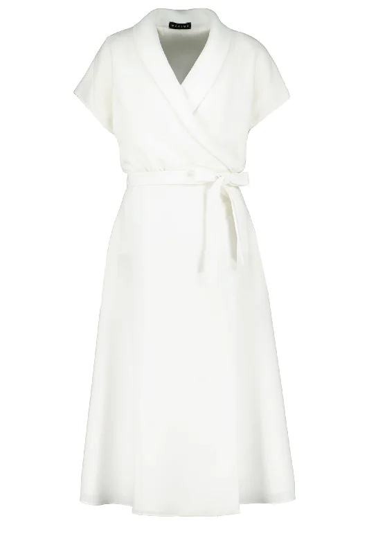 STELLARIA WHITE WRAP DRESS