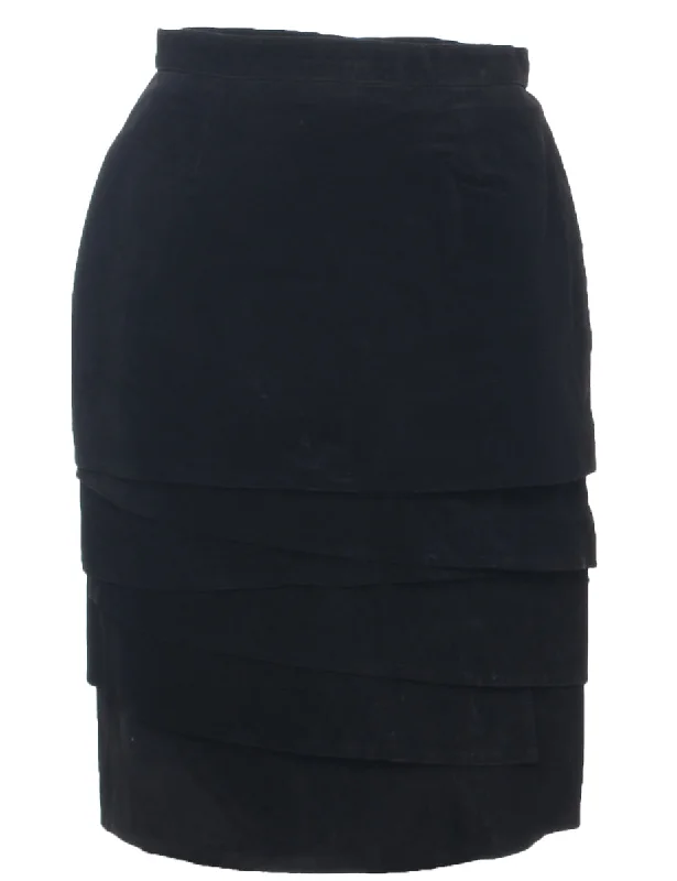 Suede Ra Ra Skirt - S