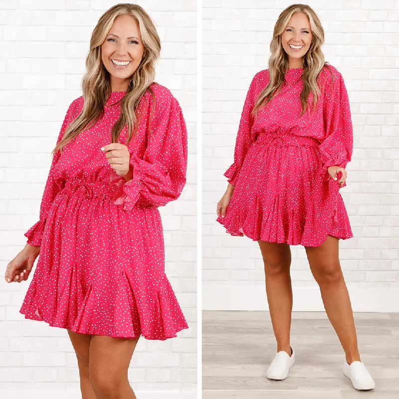 Who I Will Be Romper, Pink Polka