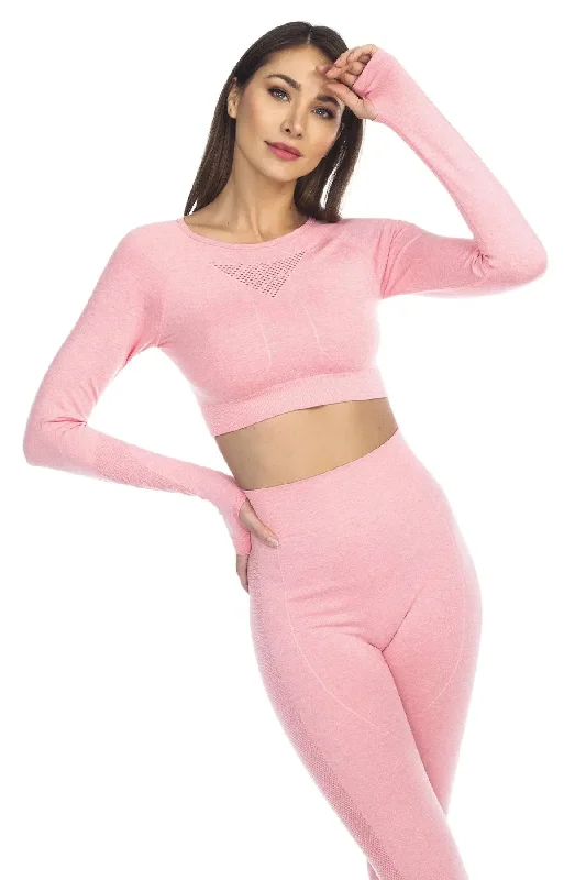 Women's Knitted Seamless Long Sleeve Shirt Wholesale