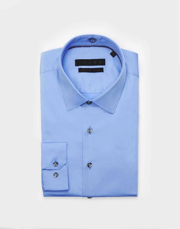 Chemise bleu-glace "satinslim"