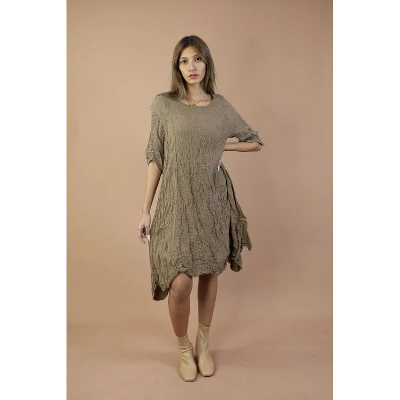 Fall and Winter Collection Organic Cotton Solid Color Dress  LI0056 000001 00