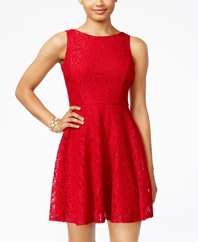 Speechless Juniors Glittered Lace Dress