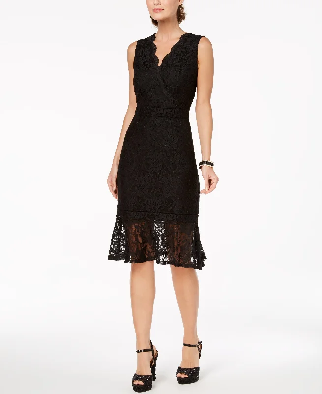 Thalia Sodi Lace Flounce Hem Dress